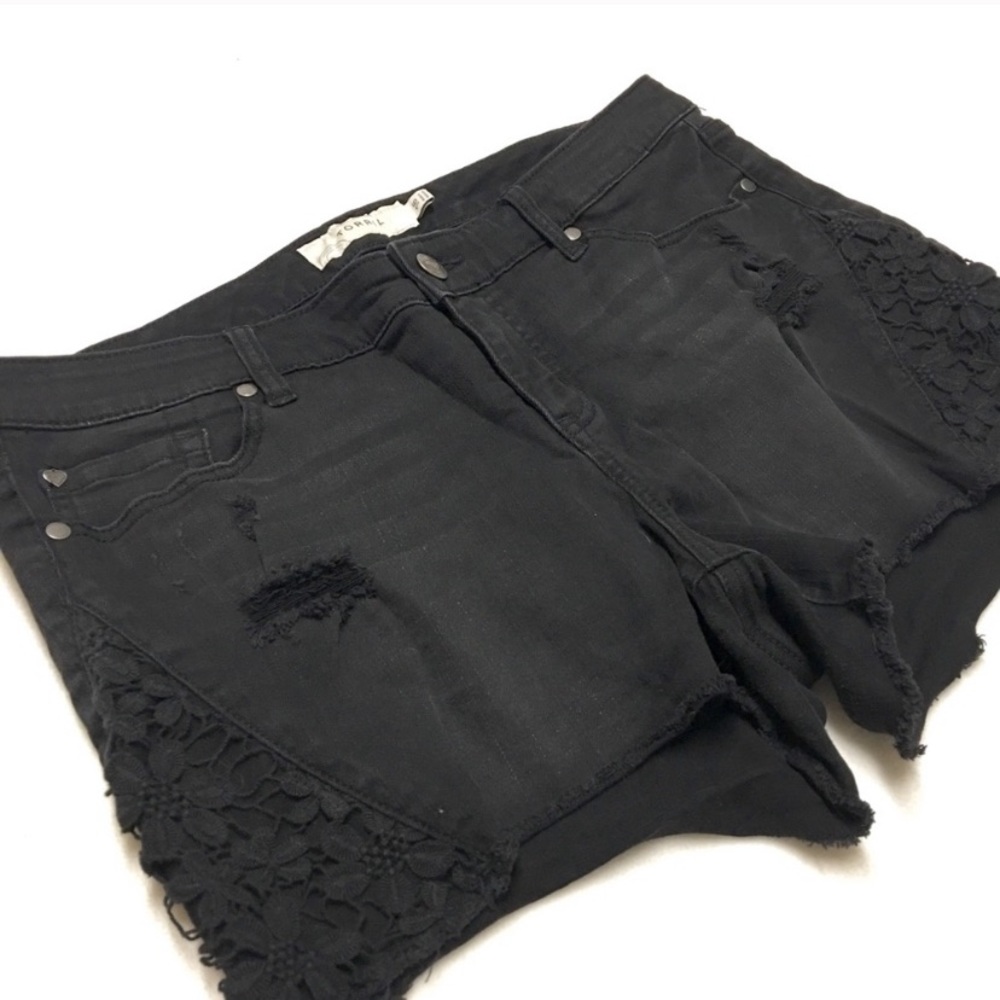 Torrid black denim jean shorts